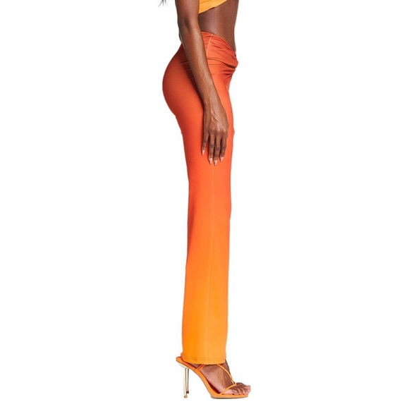 I.AM.GIA Adrina Stretchy Orange Red Ombre Twist Waistband y2k hot flare pants - Picture 10 of 10